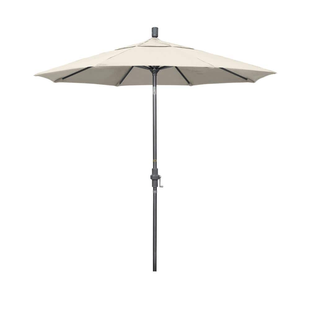 7.5 ft. Hammertone Grey Aluminum Market Patio Umbrella Collar Tilt Crank Lift in Kiwi Olefin price history on PriceWatchPro