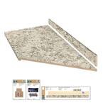 8 ft. Gray Laminate Countertop Kit With Right Miter and Eased Edge in Typhoon Ice Quarry