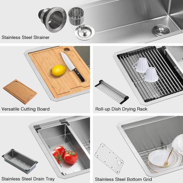 2 PC Protective Kitchen Sink Mat Dish Rack Cushion Drainer Pad White 11 x 12