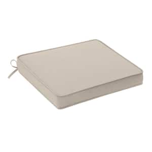 20 in. x 4 in. Putty Square Outdoor Medium Seat Pad Cushion