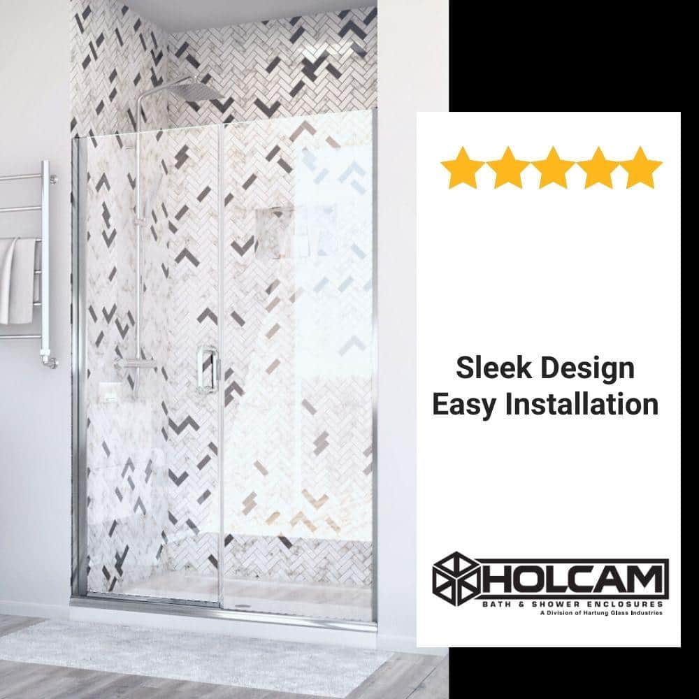 Distinctive Elite 43" Oil Rubbed Bronze Semi-Frameless Hinged Shower Door