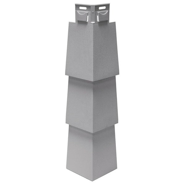 Novik NovikShake NP Northern Perfection Corner 3.8 in. x 15 in. Polymer Corner in Heritage Gray (5 Per Box, 6.25 lin. ft.)