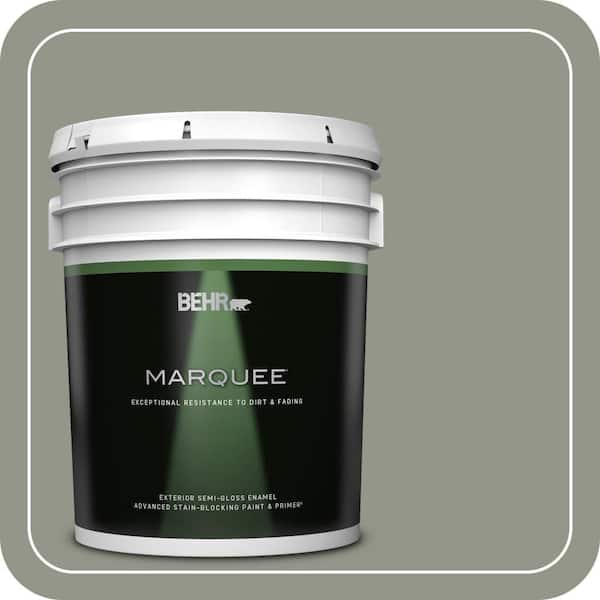 BEHR MARQUEE 5 gal. #ECC-36-1 Shady Willow Semi-Gloss Enamel Exterior Paint & Primer