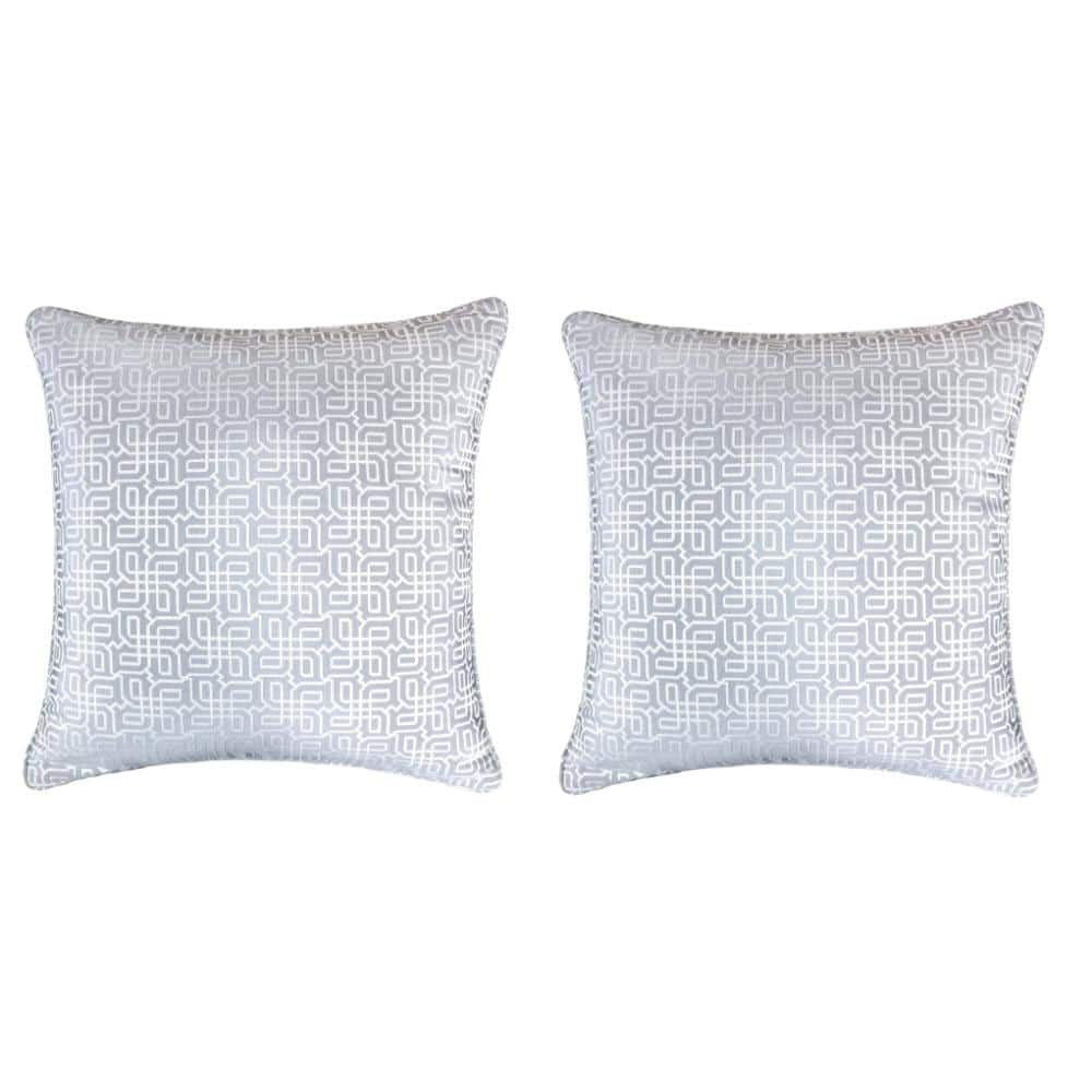 Seana Silver Geometric Polyester 20 in. x 20 in. Throw Pillow (Set of 2) price history on PriceWatchPro