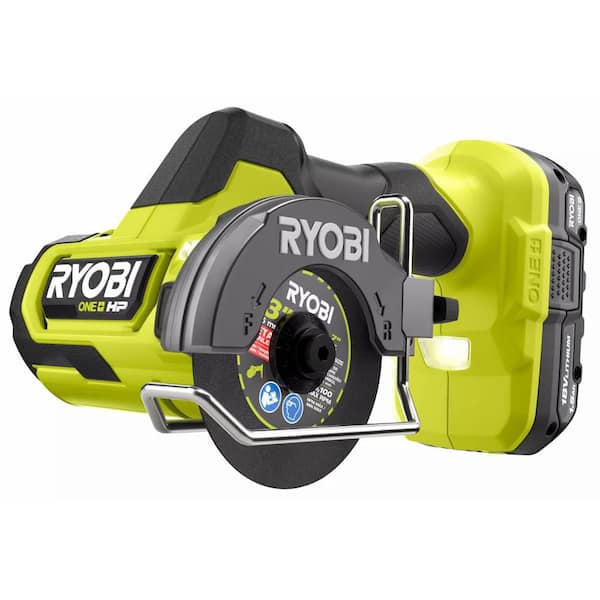 Ryobi ONE+ HP 18V Brushless Compact Cut-Off Tool Kit w/1.5 Ah Battery, 18V Charger \u0026 Extra 3 in. Cut-Off Wheels (3-Pack) PSBCS02K-A7CW31