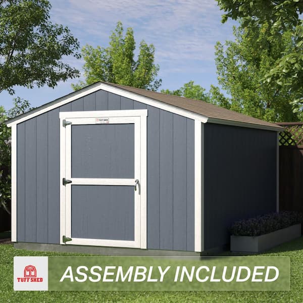 Professionally Installed Tahoe Series Sierra 10 ft. x 12 ft. Painted Wood Storage Shed 6 ft. High Sidewall (120 sq. ft.)
