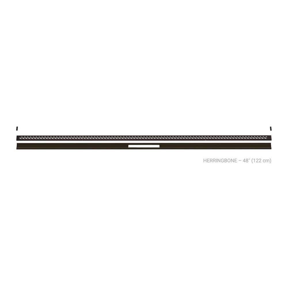 Kerdi-Line-Vario Bronze 48 in. Herringbone Grate and Channel Floor Installation Kit for Accessory price history on PriceWatchPro