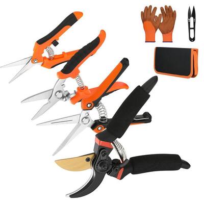 Nevlers Professional Stainless Steel Heavy-Duty Garden Anvil Pruning Shears  MGSHEARAN27 - The Home Depot