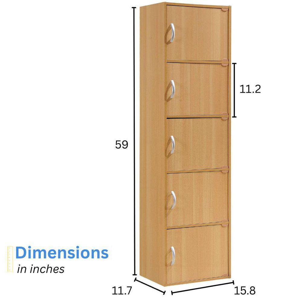 Dimensions diagram for L'baiet 59-inch beech wood bookcase