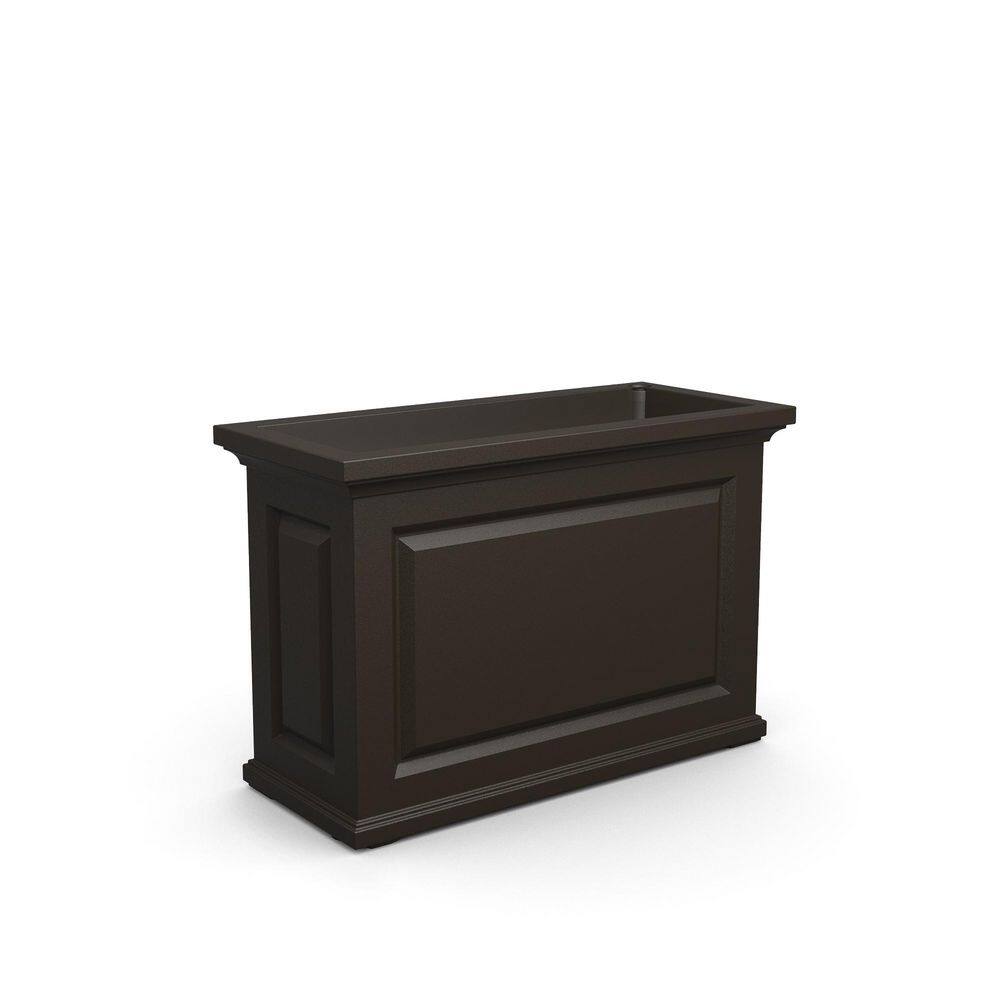 Espresso Brown Extra Large Resin Self-Watering Outdoor Planter