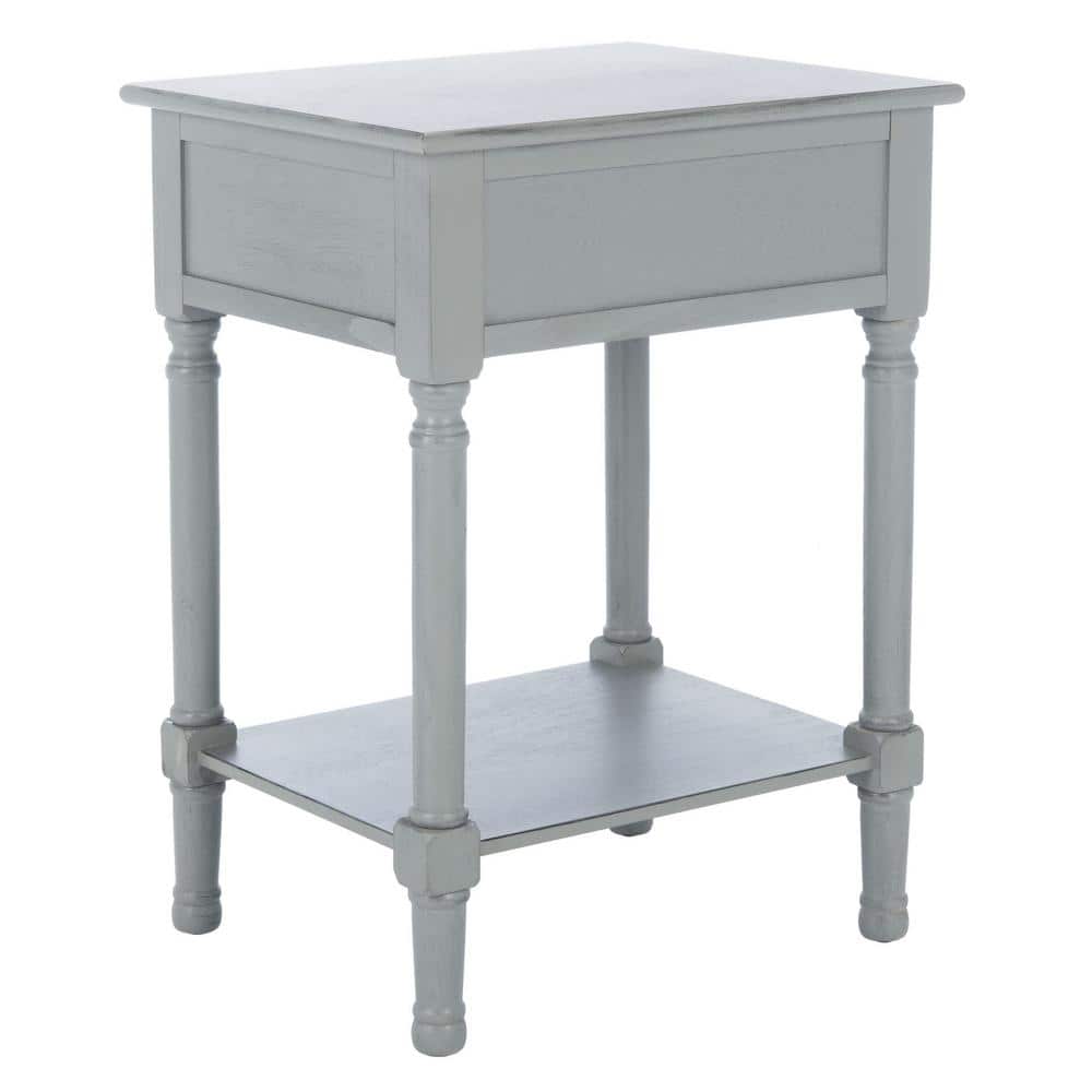 Distressed Grey Farmhouse Charm 1 Drawer Accent Table
