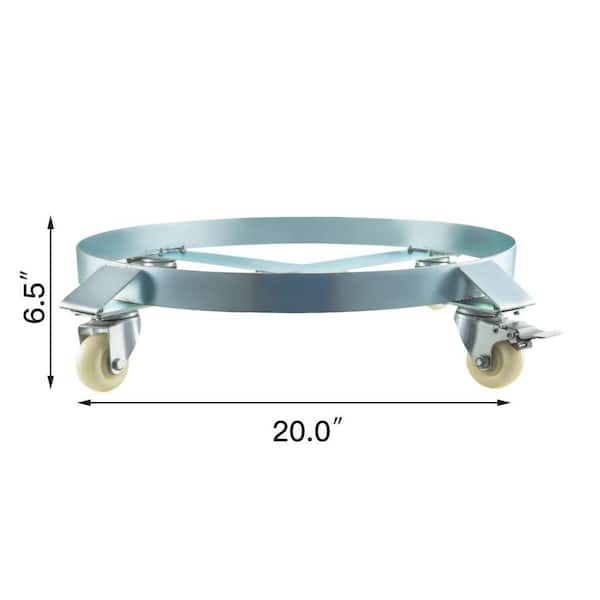 Stainless Steel Drum Dolly; Zinc Hard Rubber Casters, 85 Gallon, WE-240198  - Cleanroom World