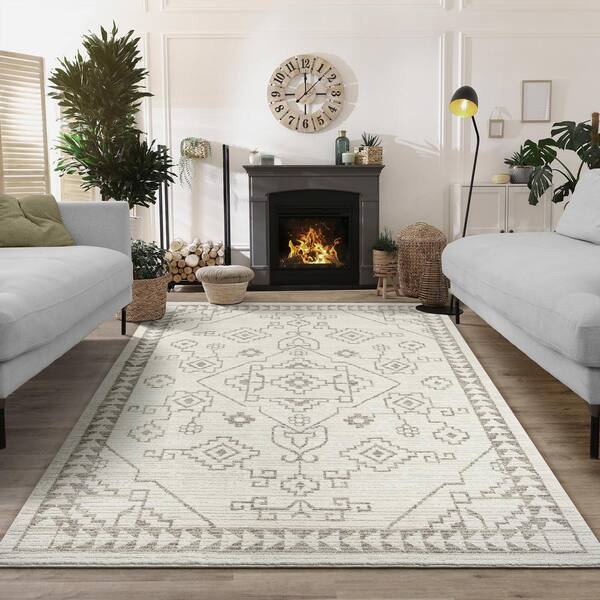 Concord Global Trading Nizza Collection Dakota Ivory 8 ft. x 10 ft