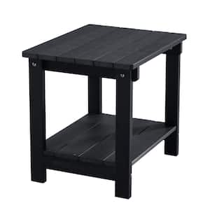 Black Plastic Outdoor Patio Side Table, Coffee Table