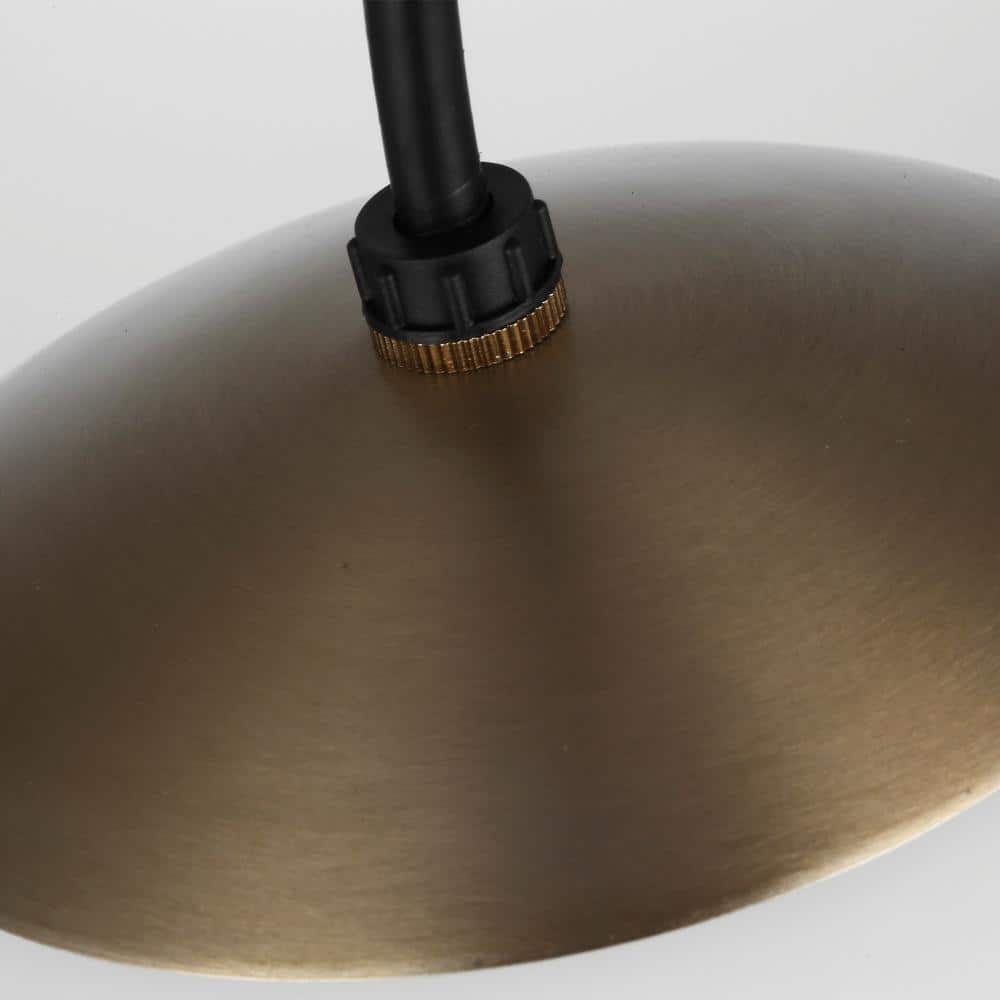 Leo Satin Brass Globe Pendant Light with Smooth White Glass