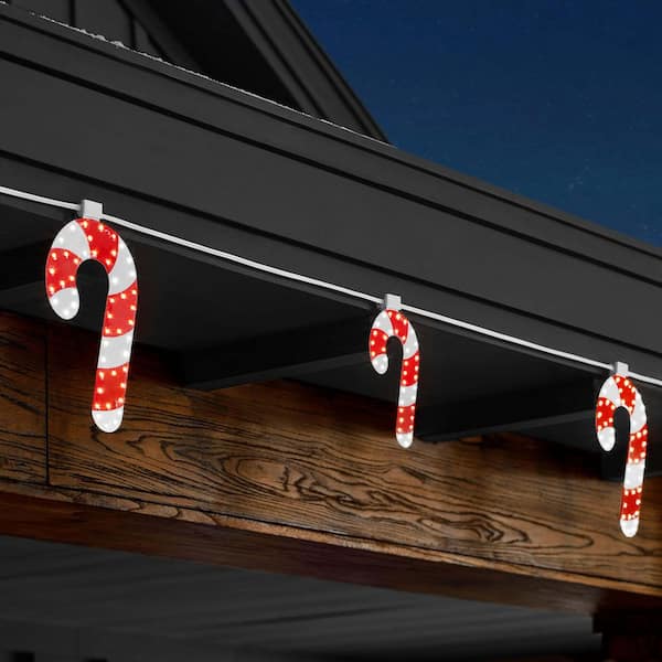 8 in and 6 in Twinkling LED Candy Canes - 6 Piece L5