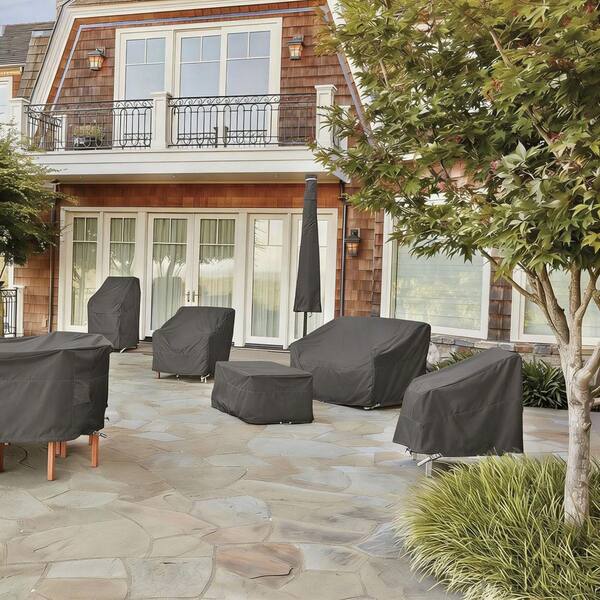 32 in. H Curved Water-Resistant Outdoor Sectional Sofa Cover