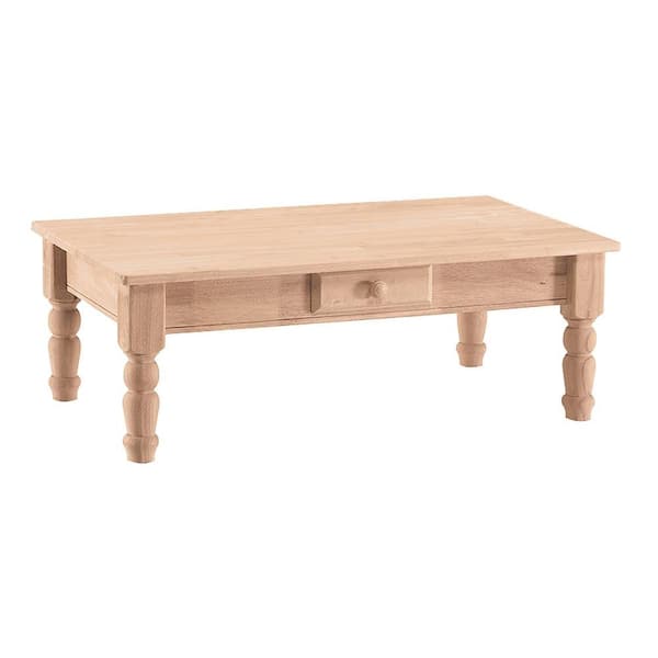 International Concepts Traditional Unfinished Coffee Table