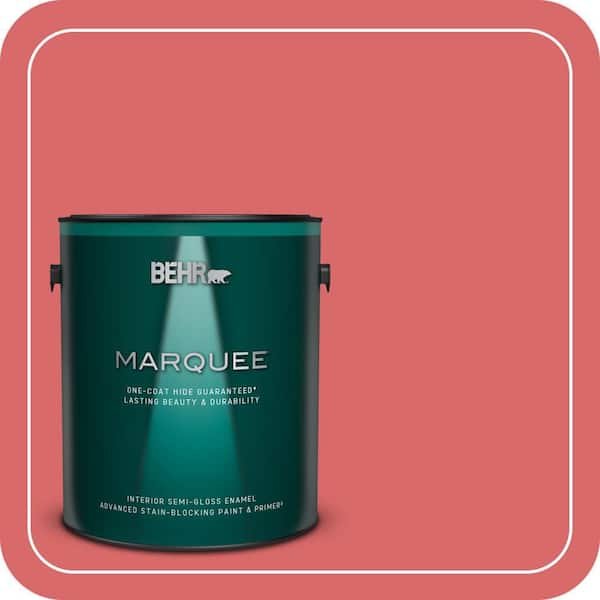 BEHR MARQUEE 1 gal. #160B-6 Coral Expression Semi-Gloss Enamel Interior Paint & Primer
