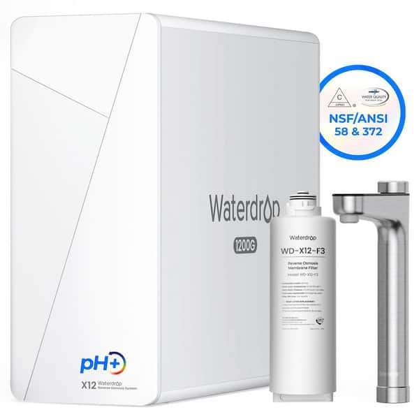 X12 Alkaline Mineral PH RO System, NSF/ANSI 58 372 Certified 11-Stage Filtration Tankless BPA Free Extra X12-F3 Filter