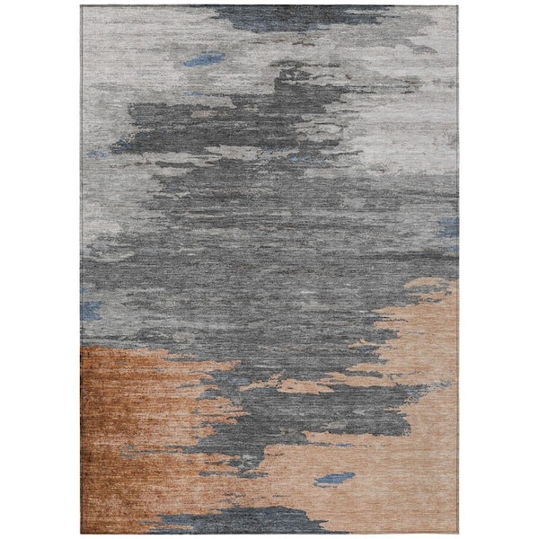 Chantille Machine Washable Indoor/Outdoor Abstract ACN2010 Paprika 3 ft. x 4 ft. Area Rug