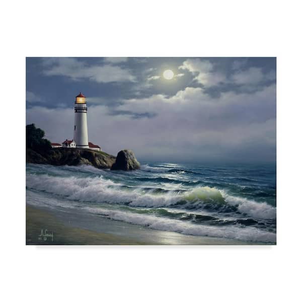 Trademark Fine Art 14 in. x 19 in. Coastal Scene 3 by Anthony Casay Floater Frame Nature Wall Art