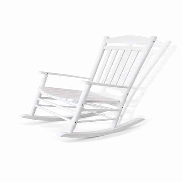 BELLINI HOME AND GARDENS Fratelli White Outdoor Rocking Chair with