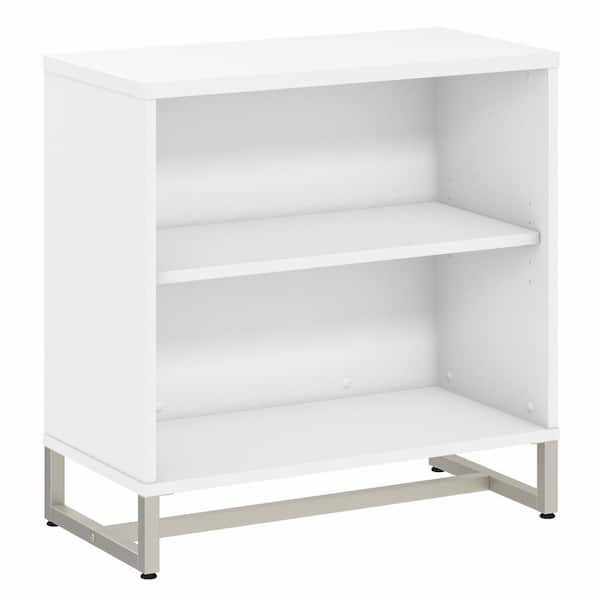 Bush Furniture Method 30 in. Wide White 2 Shelf Bookcase Cabinet