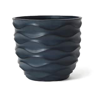 13.4 in. W x 11.6 in. H Black Ceramic Individual Pot