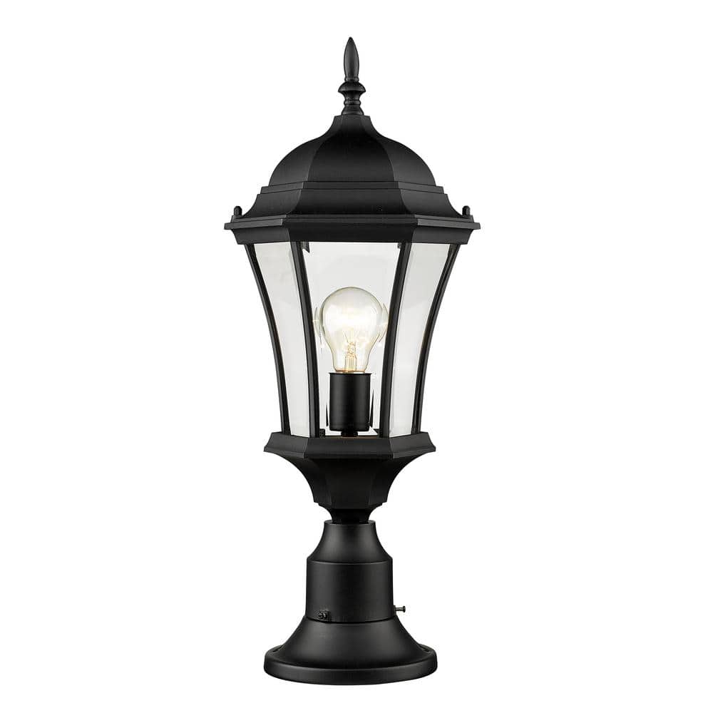 Wakefield 24 in. 1-Light Black Aluminum Hardwired Outdoor Weather Resistant