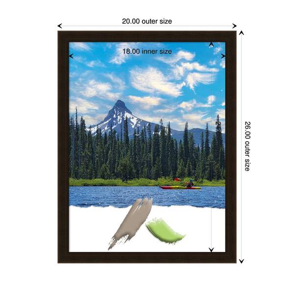 Amanti Art Espresso Brown Wood Picture Frame Opening Size 18 x 24