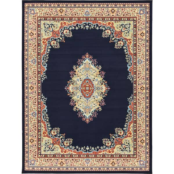 Unique Loom Reza Washington Navy Blue 9' 10 x 13' 0 Area Rug