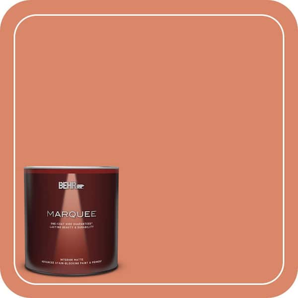 BEHR MARQUEE 1 qt. #M180-5 King Salmon Matte Interior Paint & Primer