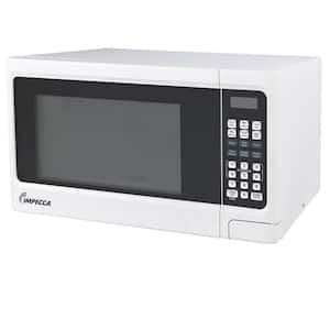 21-in. Width 1.1 cu.ft. in White with Kitchen Timer 1000 Watt Countertop Microwave