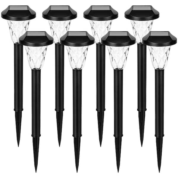 GIGALUMI Cool White Low Voltage Weather Resistant Outdoor Solar LED Path Light (8-Pack)