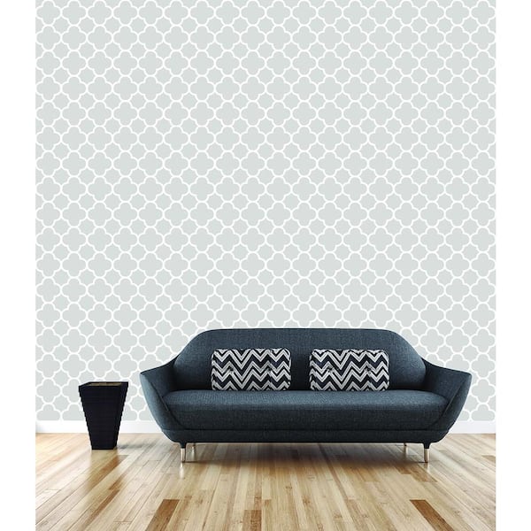Origin Grey Quatrefoil Grey Wallpaper Sample