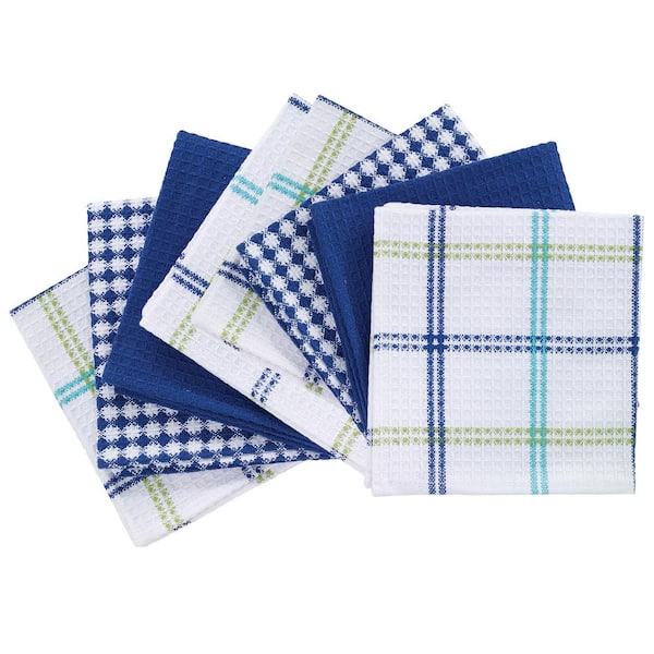 T-fal Cool Coordinating Flat Waffle Weave Cotton Dish Cloth Set of