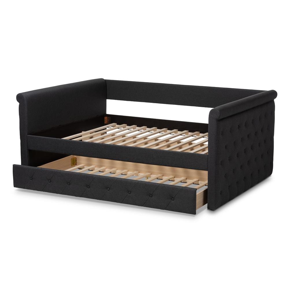Queen Size Engineered Wood Daybed with Tufted Upholstery