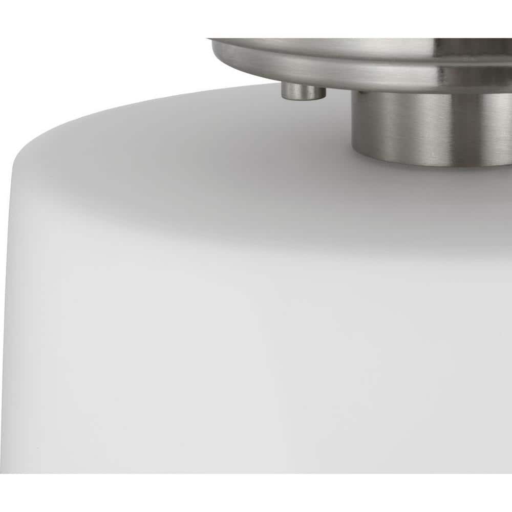 Adley Brushed Nickel and Glass Flush Mount Light