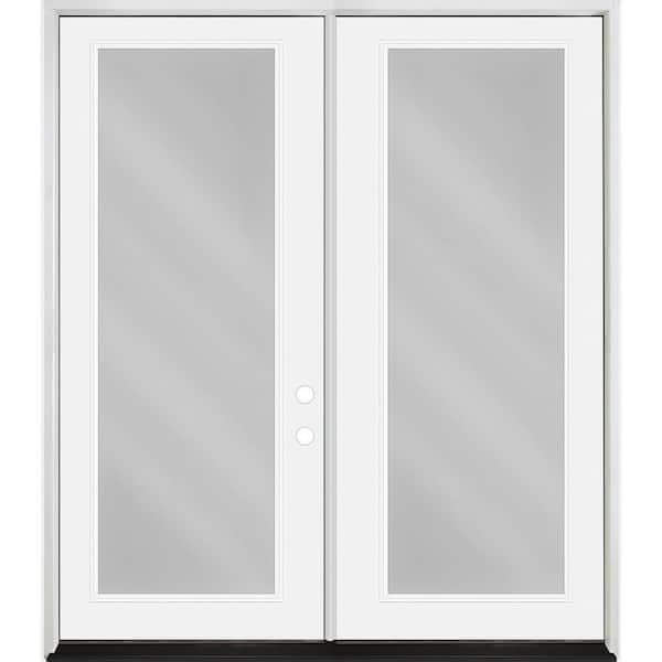 Steves & Sons Palisade 72 in. x 96 in. FullLite Clear Impact Glass LHIS Unfinished Fiberglass Double Prehung Front Door w/ 4-9/16 Jamb