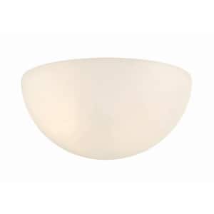 Metro 1 Light White Faux Alabaster Wall Sconce