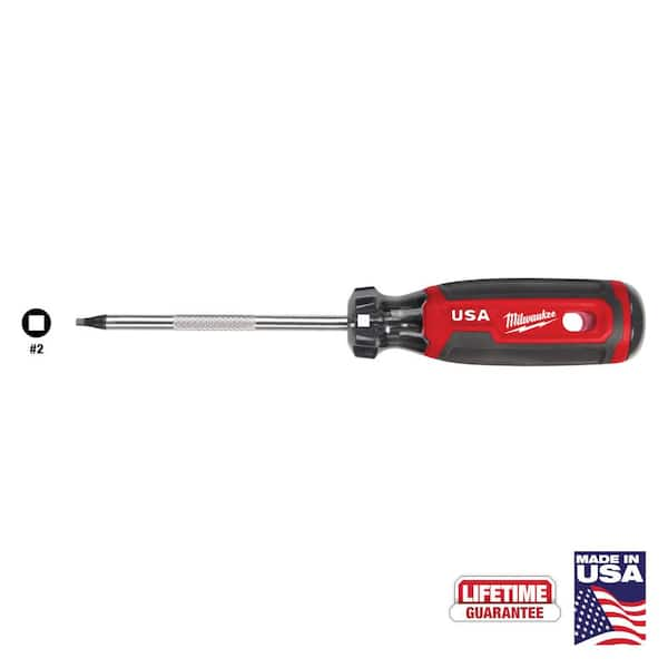 Milwaukee 4 in. #2 Square Screwdriver with Cushion Grip