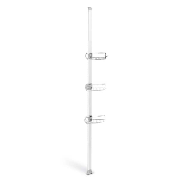 simplehuman Stainless Steel 8 ft. Tension Shower Caddy Organizer