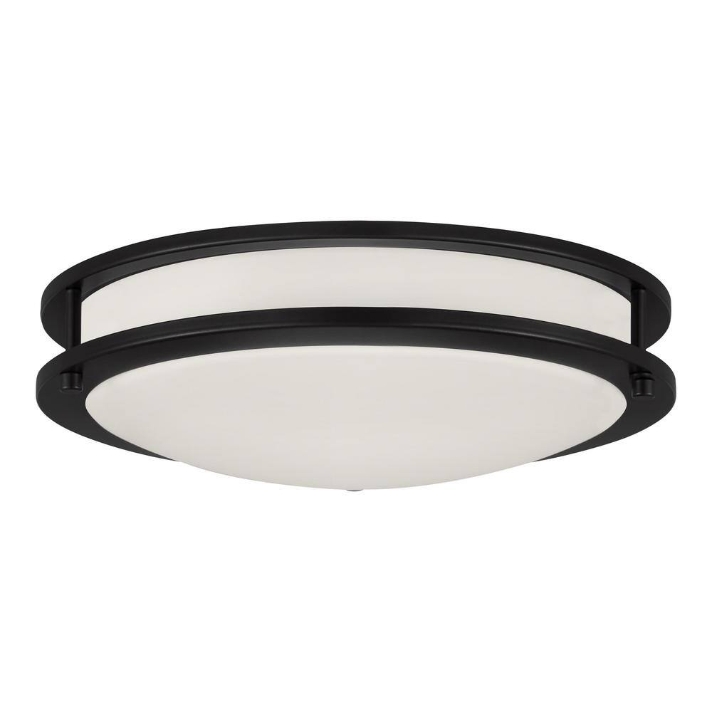 Reviews For Hampton Bay Flaxmere 14 In Bronze Dimmable Led Flush Mount Ceiling Light With