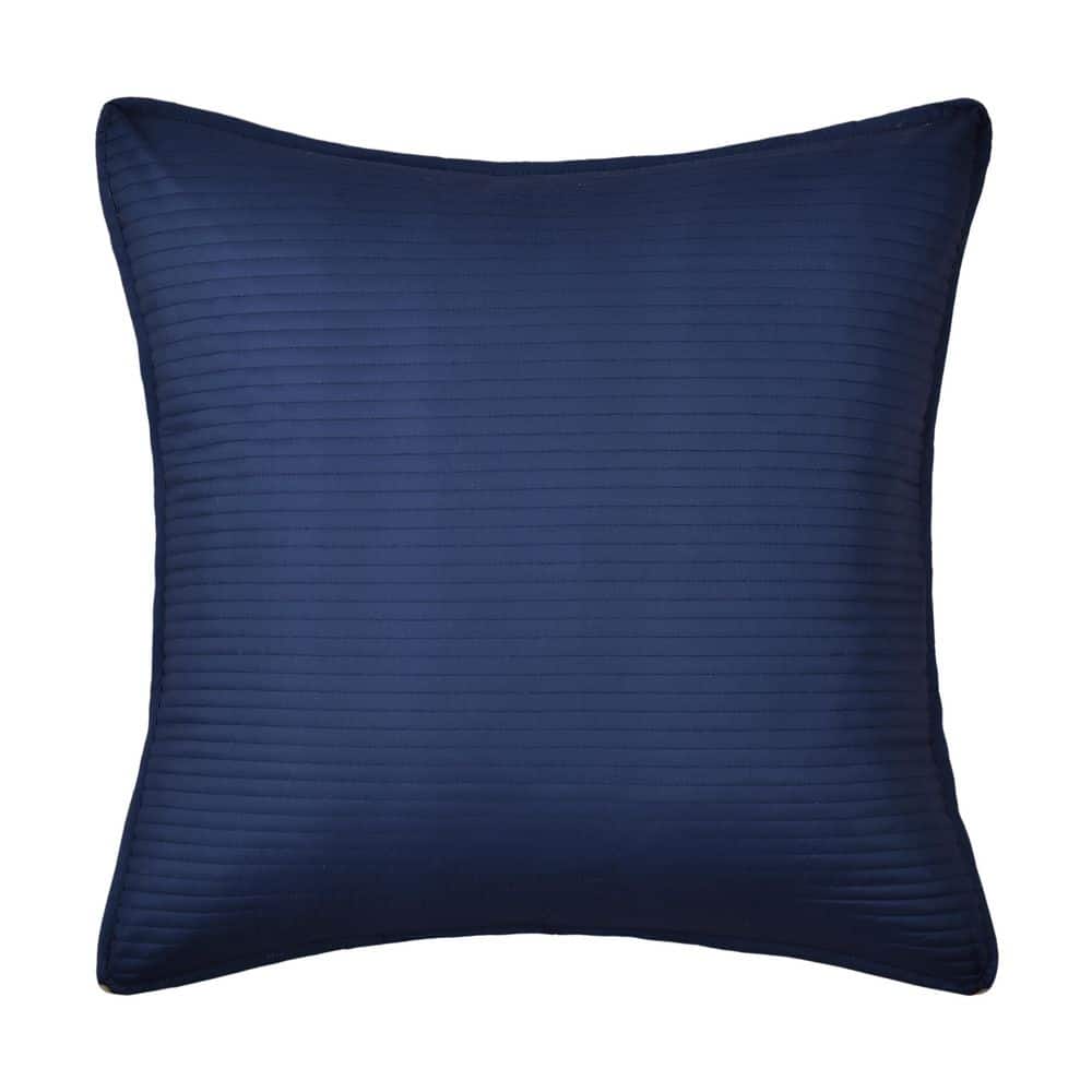 Dalton Navy Solid Polyester Euro Sham 26 in. L X 26 in. W