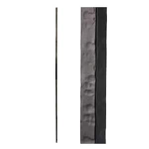 Satin Black 3.2.1 Square Hammered Plain Solid Iron Baluster for Staircase Remodel