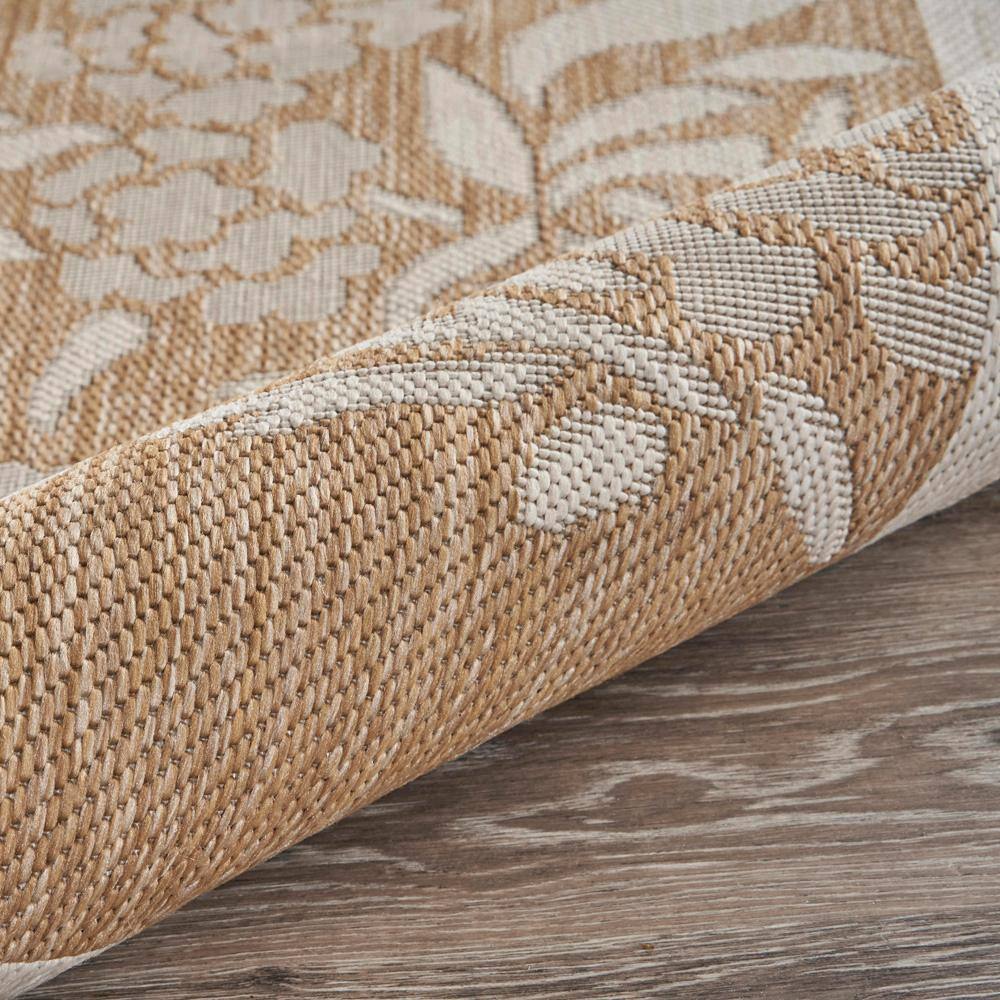 Beige Flamingo Bird Synthetic Indoor/Outdoor Area Rug 5' x 7'