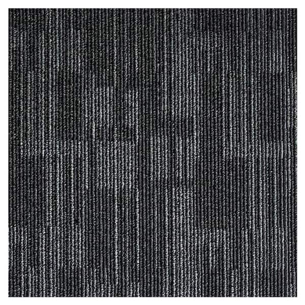 Alps Dark Gray Commercial/Residential 24 in. x 24 in. Reusable Self-Adhesive Carpet Tile Square (72 sq. ft.)