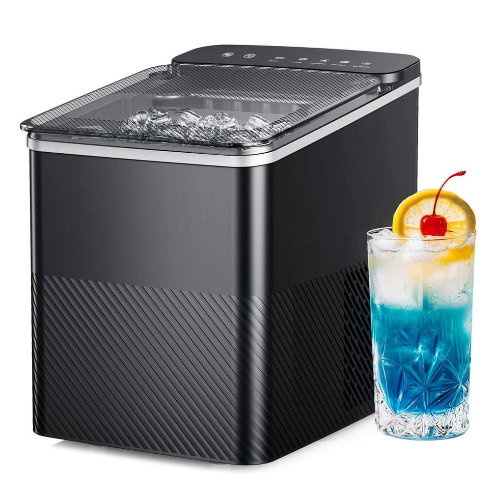 EUHOMY 8.1 in. 27 lb./Day Bullet Countertop Portable Ice Maker in
