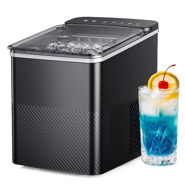 EUHOMY 8.1 in. 27 lb./Day Bullet Countertop Portable Ice Maker in
